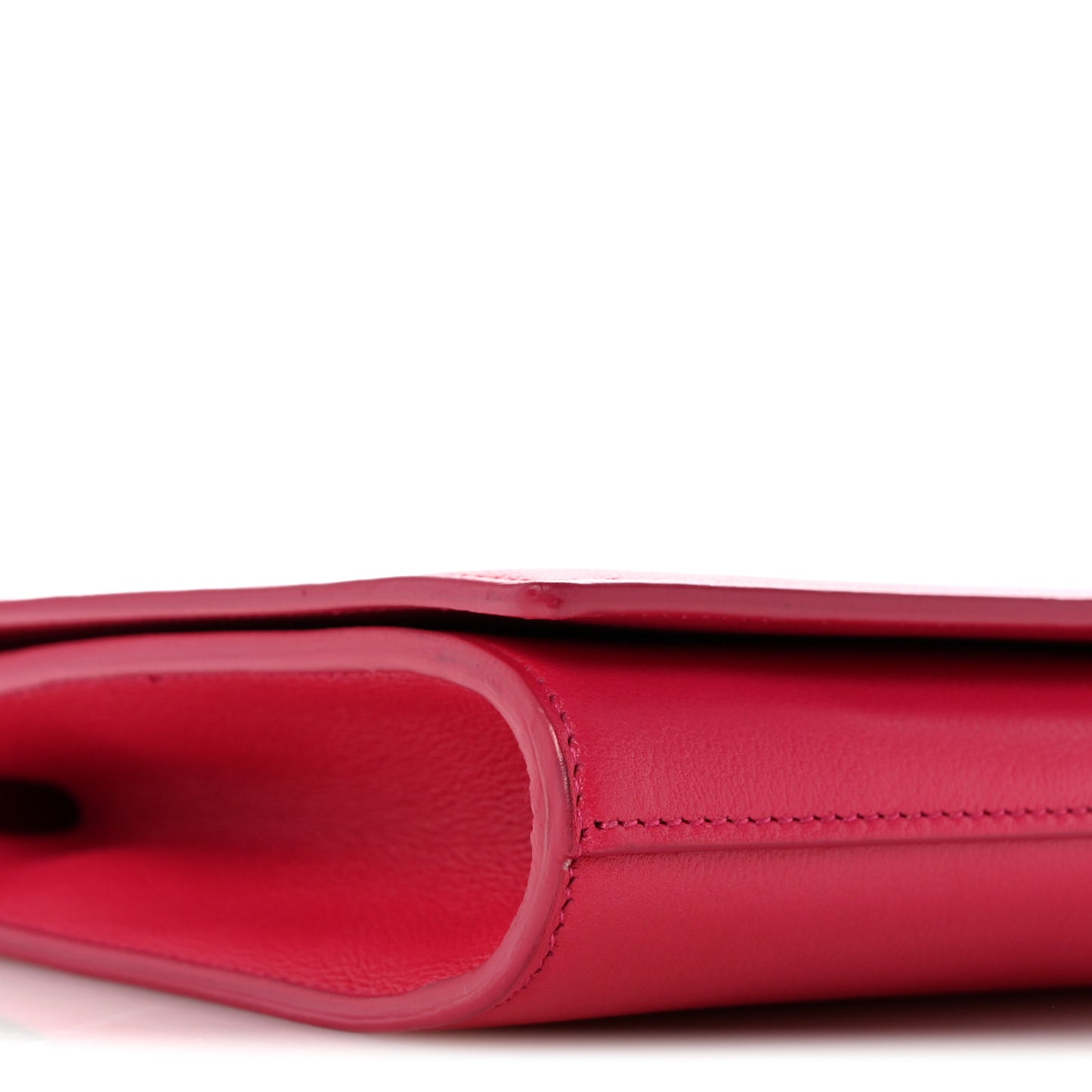 Calfskin Monogram Large Belle De Jour Clutch Lipstick Fuchsia