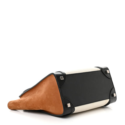 Celine Baby Grained Calfskin Nubuck Micro Tri-Color Luggage White 4 of 22