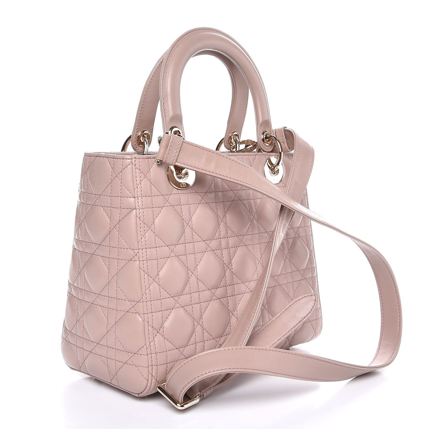 Lambskin Cannage Medium Lady Dior Light Pink