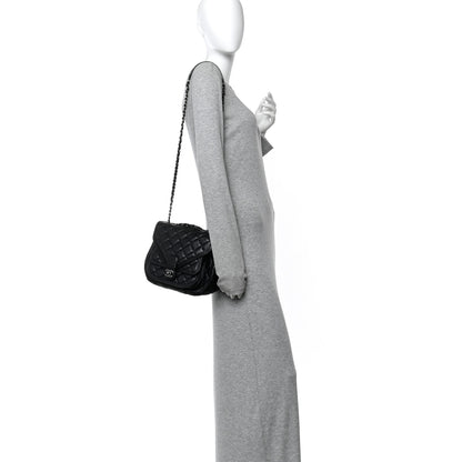 Chanel Lambskin Quilted Saddle Bag Black 2 of 10