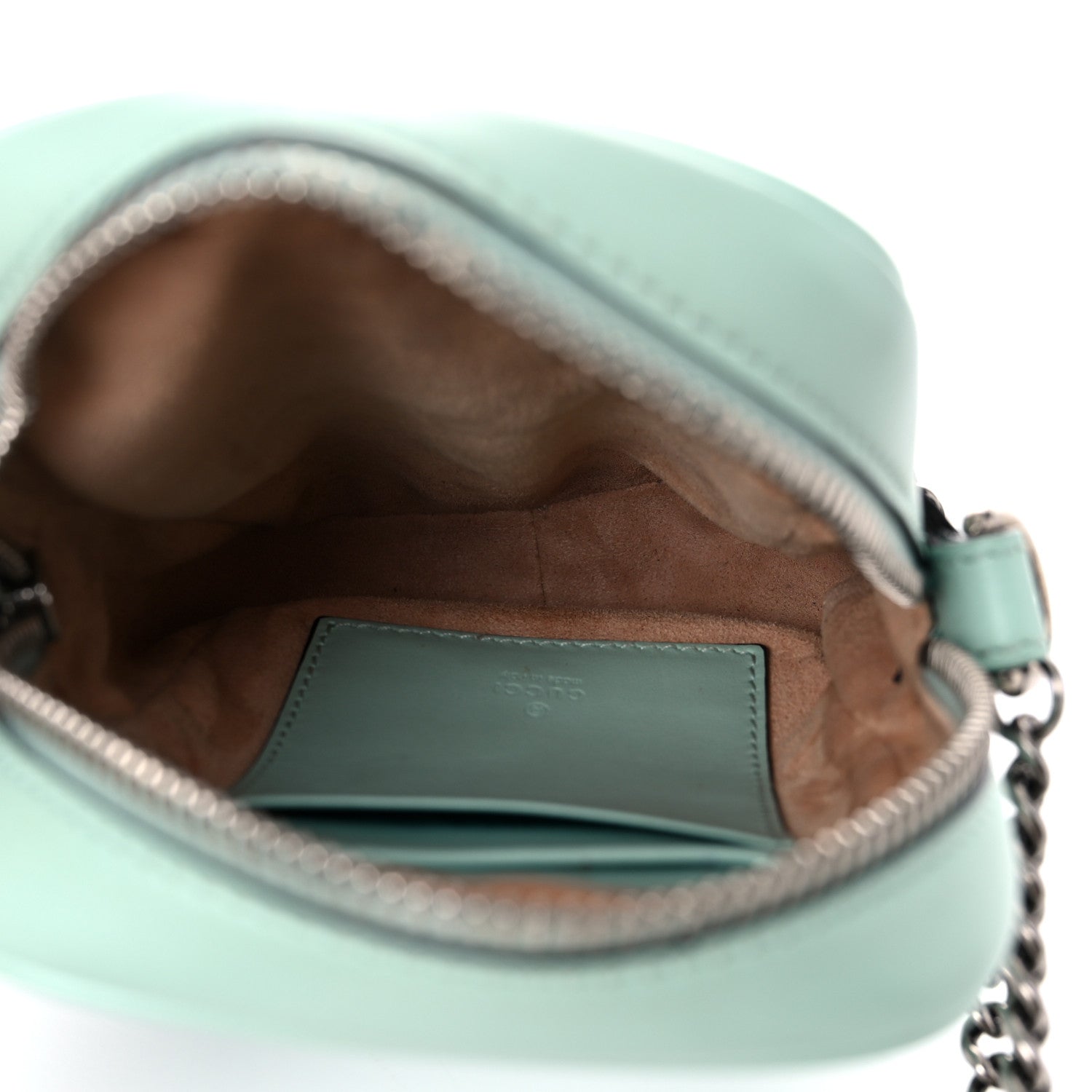 Gucci Calfskin Matelasse Mini GG Marmont Crossbody Bag Water Green 5 of 15