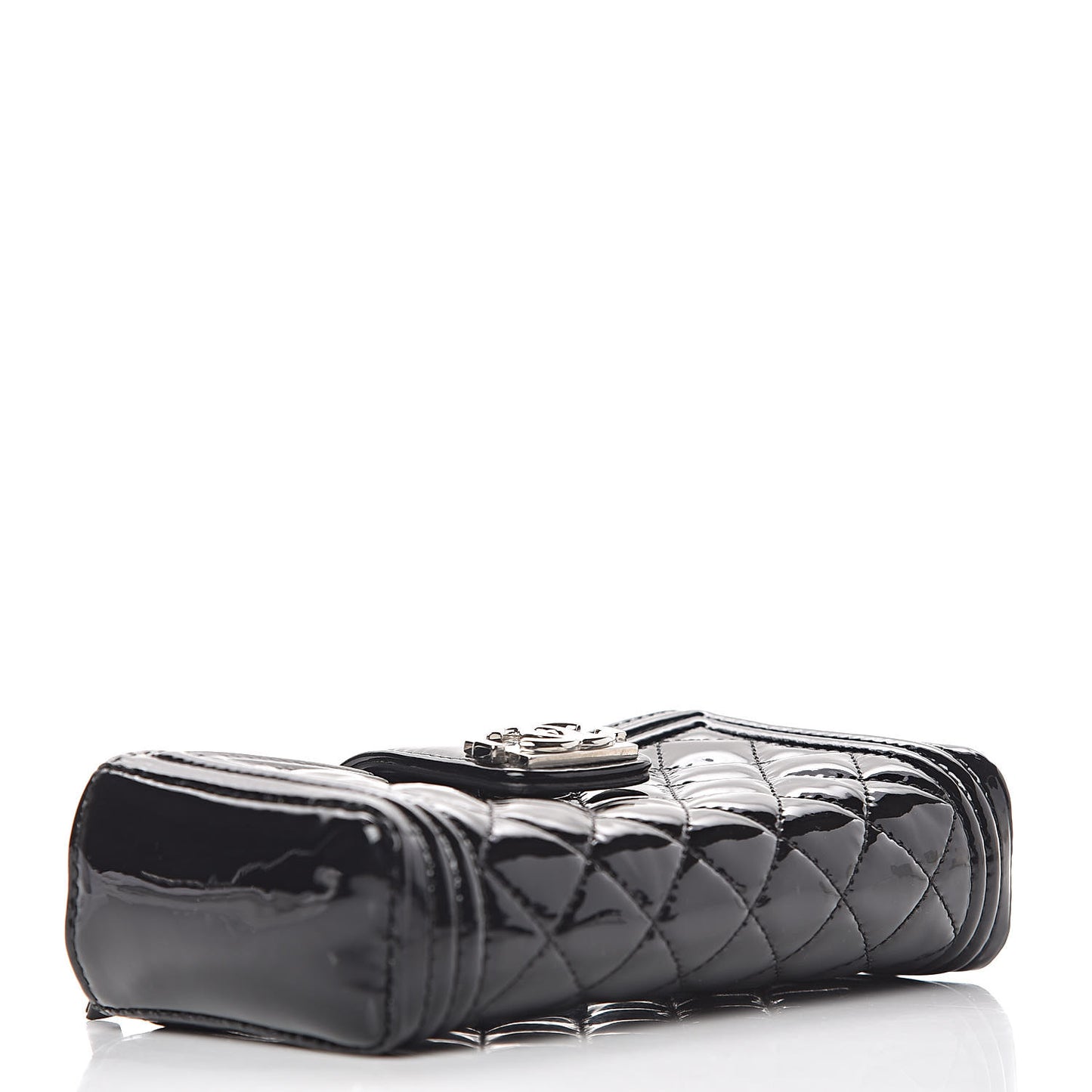 Patent Mini Boy Phone Holder Clutch Black
