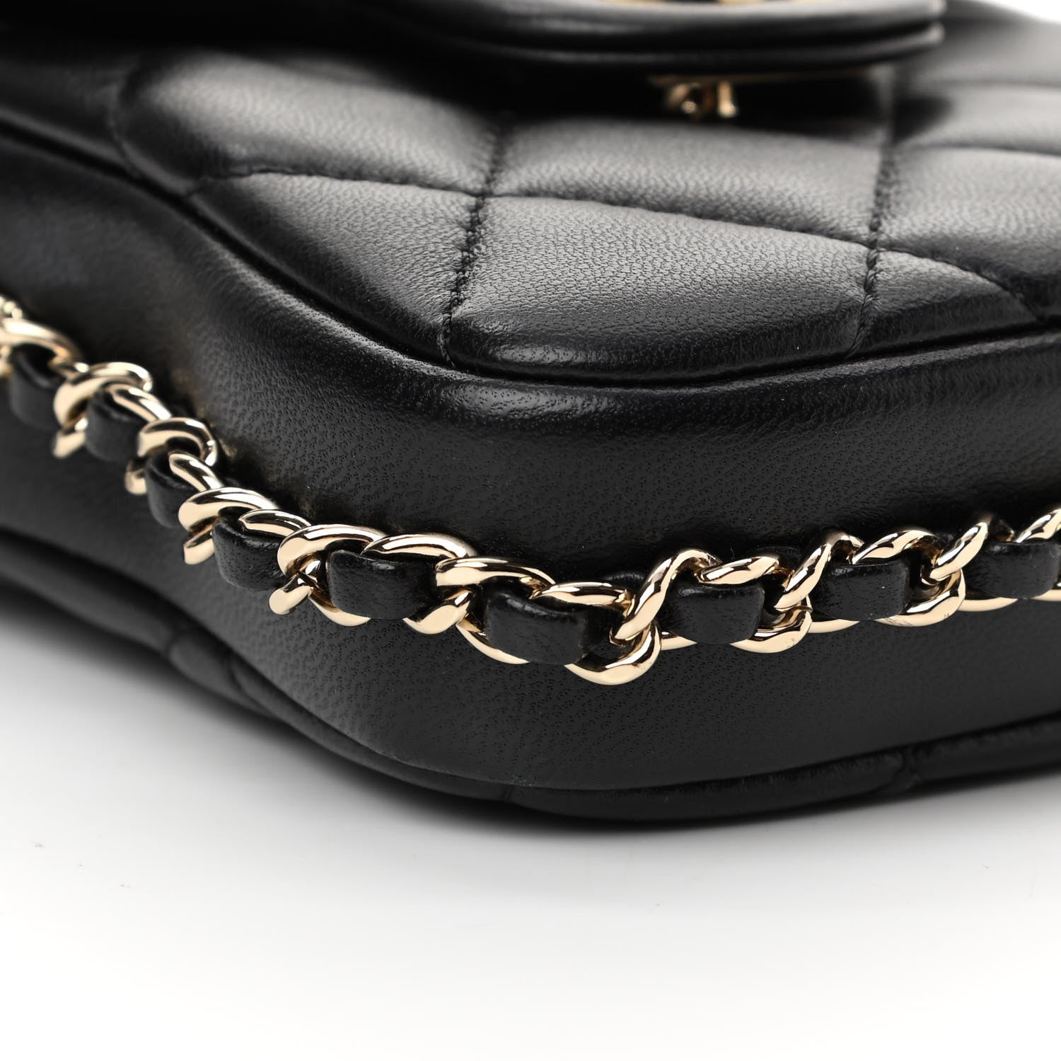 Chanel Lambskin Quilted My Precious Phone Case Flap Bag Black 9 of 13