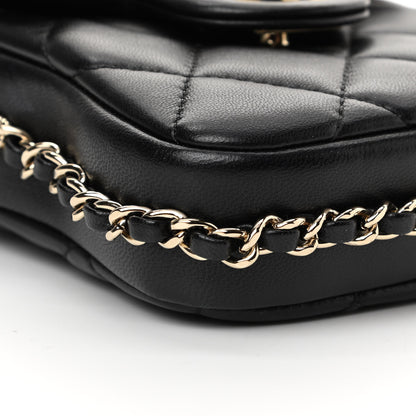 Chanel Lambskin Quilted My Precious Phone Case Flap Bag Black 9 of 13