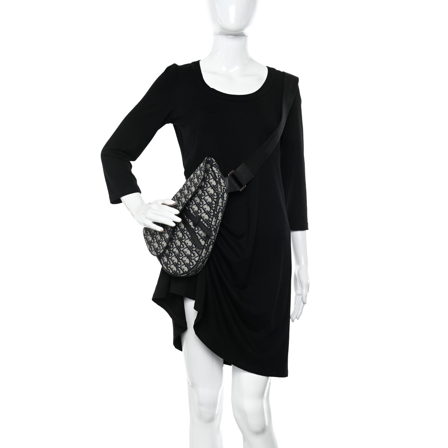 Christian Dior Oblique Mens Saddle Bag Blue 2 of 9