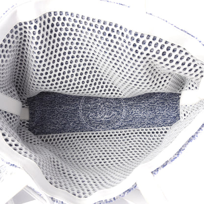 Chanel Terry Cotton Fizzy Tote Navy White 4 of 13