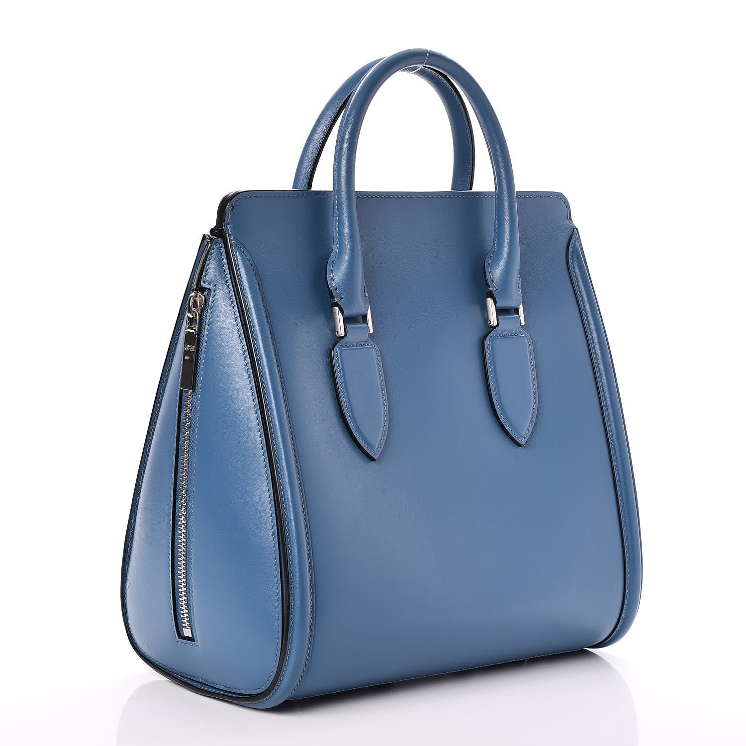 Alexander McQueen Calfskin Large Heroine Blue 3 of 8