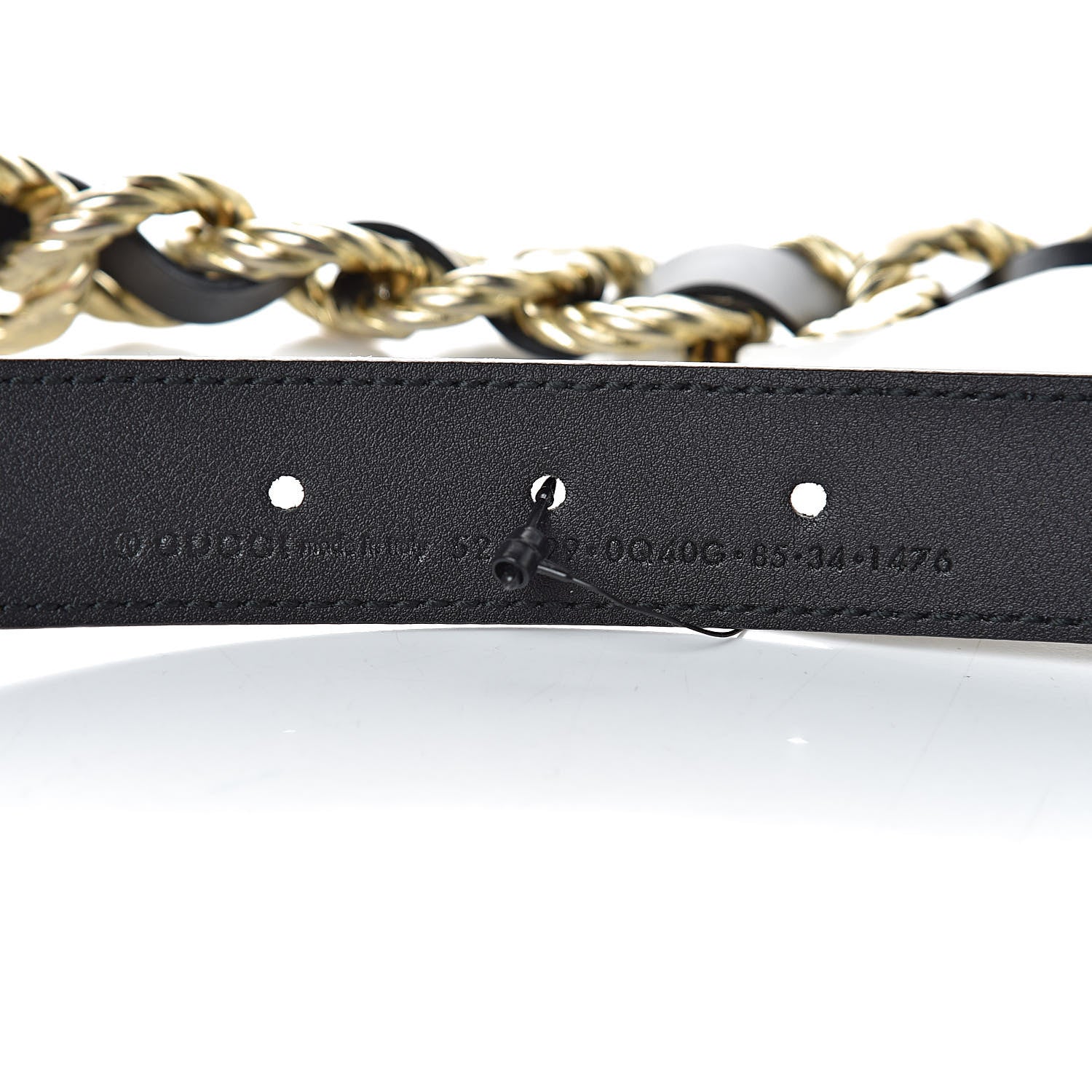 Gucci Calfskin Torchon Double G Chain 25mm Belt 85 34 Black 4 of 6