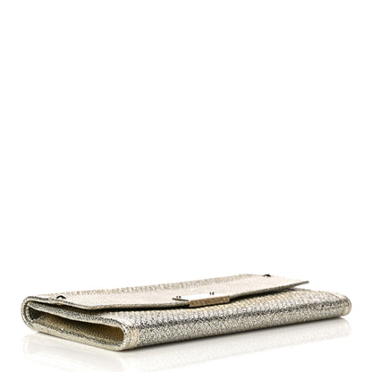 Jimmy Choo Glitter Fabric Reese Clutch Wallet Metallic 4 of 11