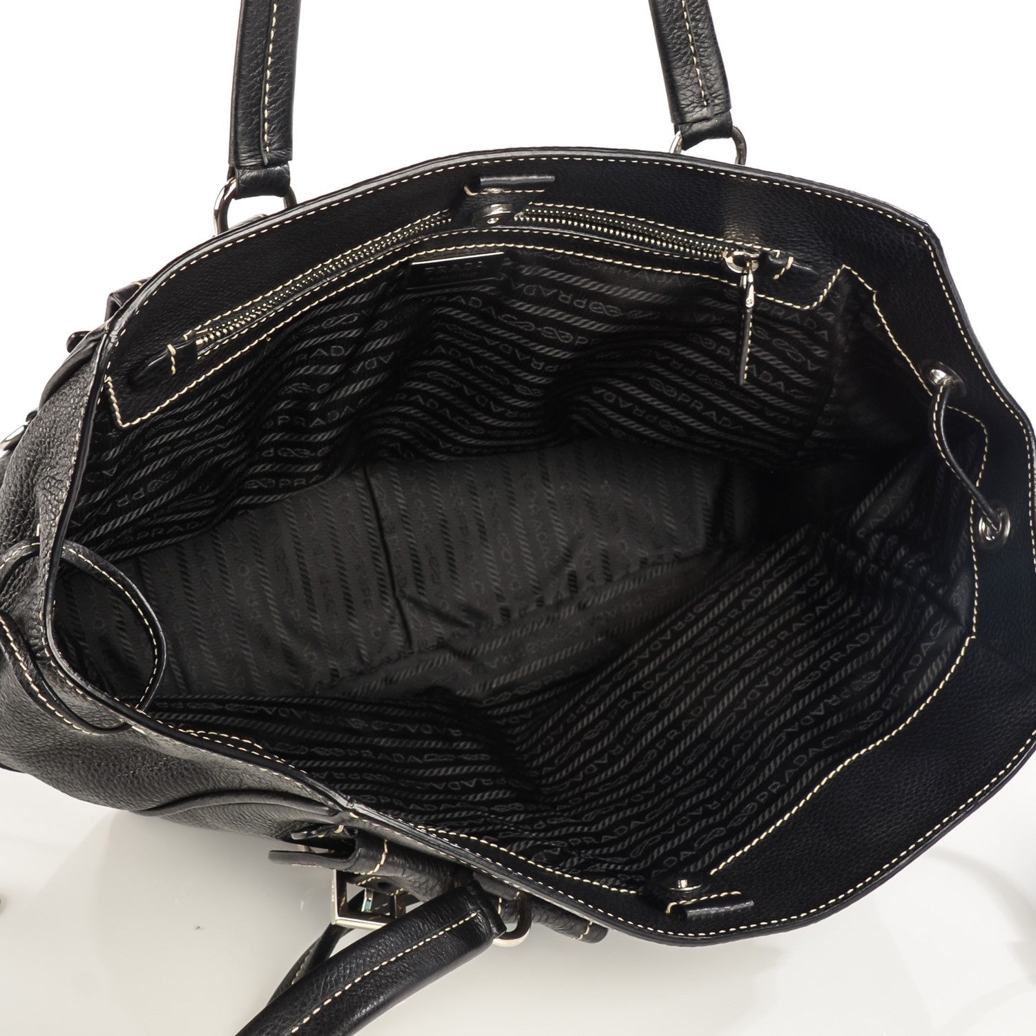 Prada Vitello Daino Shoulder Bag Nero Black 5 of 9