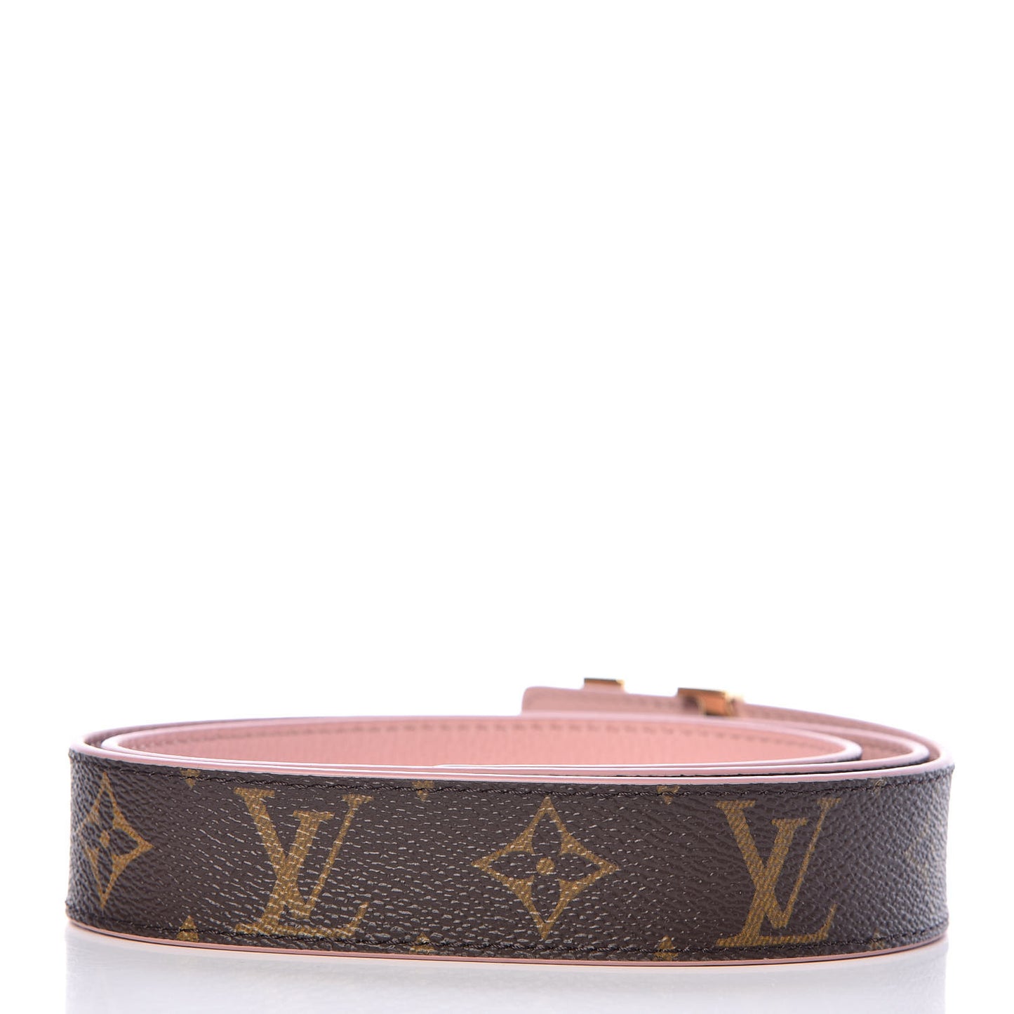 Calfskin Monogram 30mm LV Initiales Reversible Belt 85 34 Rose Ballerine