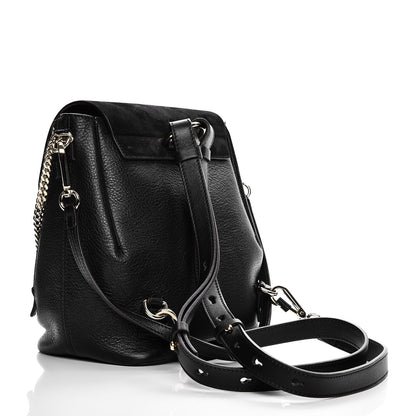 Chloe Suede Calfskin Small Faye Backpack Black 10 of 15