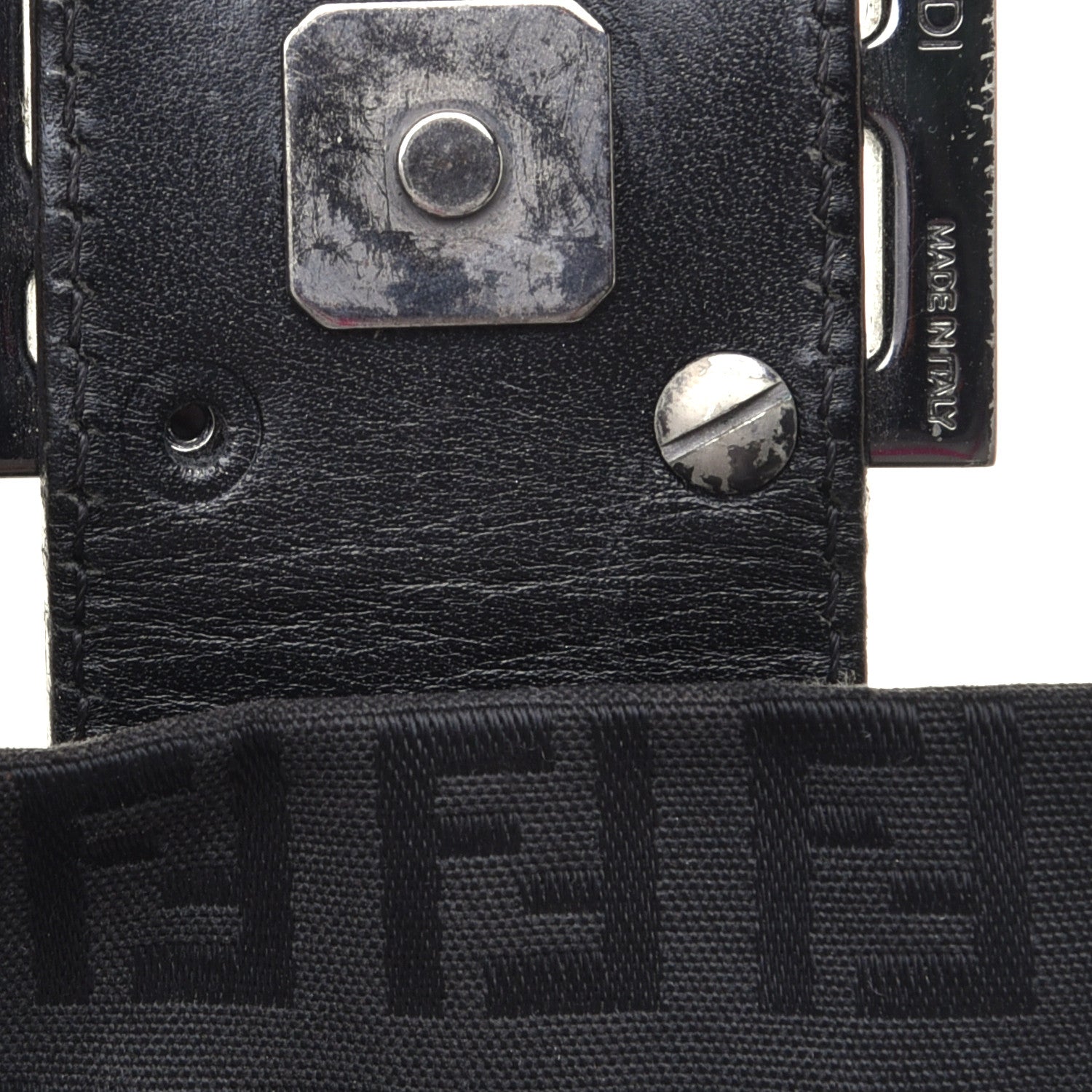 Fendi Zucchino Vitello Mama Baguette Black Moro 9 of 10