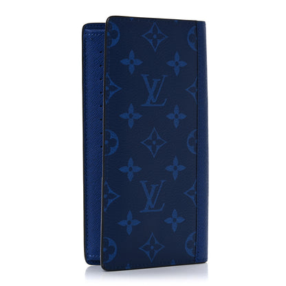 Louis Vuitton Taigarama Brazza Wallet NM Cobalt 3 of 10