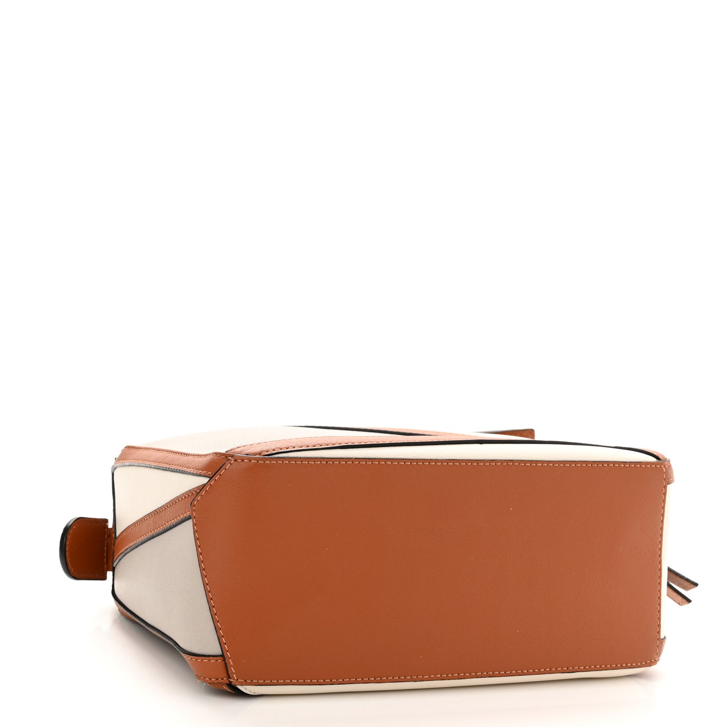Calfskin Small Graphic Puzzle Bag Ghost Soft White