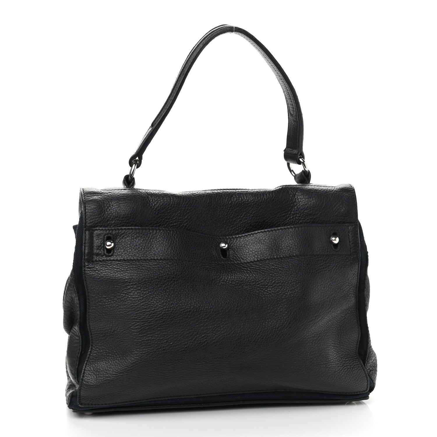 Saint Laurent Calfskin Canvas Medium Muse Two Black 3 of 12