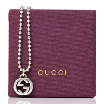 Gucci Sterling Silver Interlocking Circle GG Pendant Necklace 8 of 8