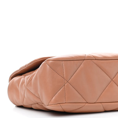 Chanel Lambskin Quilted Large Chanel 19 Flap Brown 8 of 9