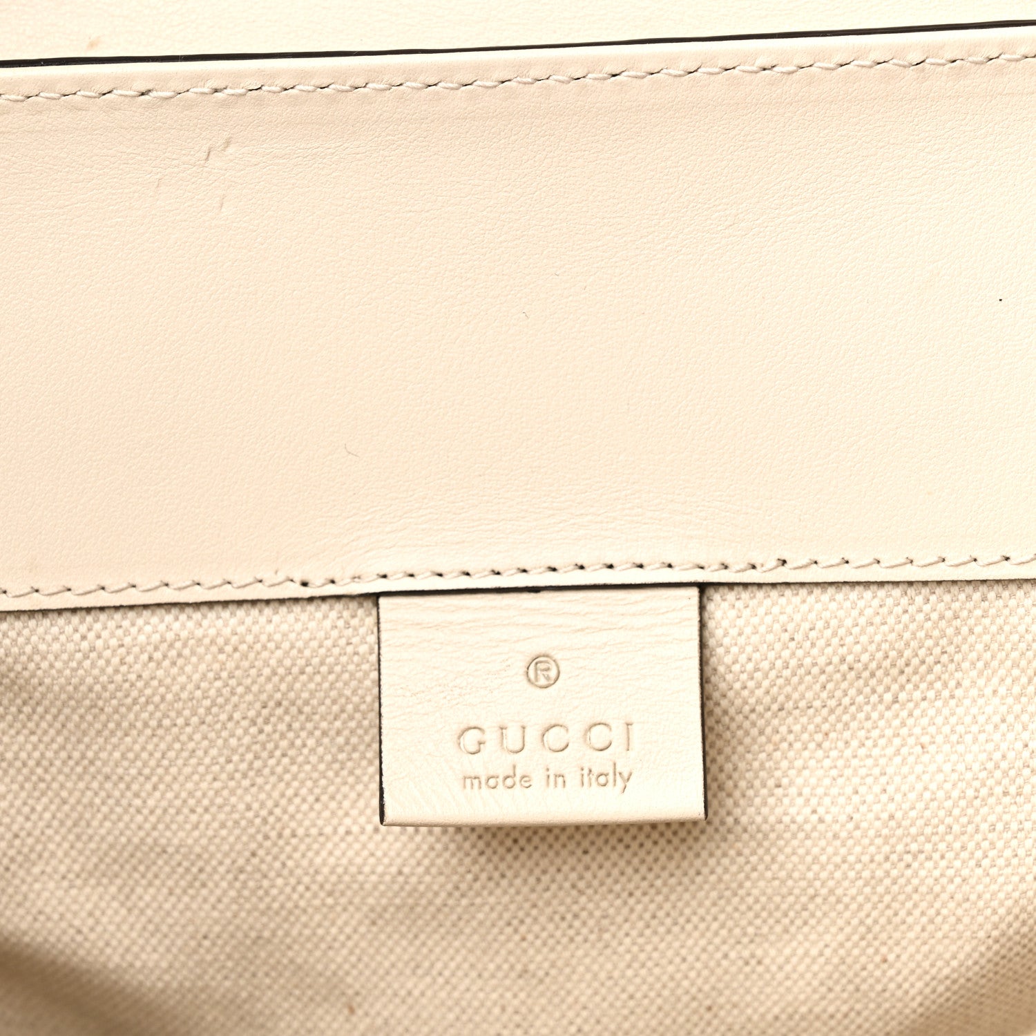 Gucci Piuma Calfskin Jumbo GG Embossed Double Buckle Backpack Mystic White 6 of 10