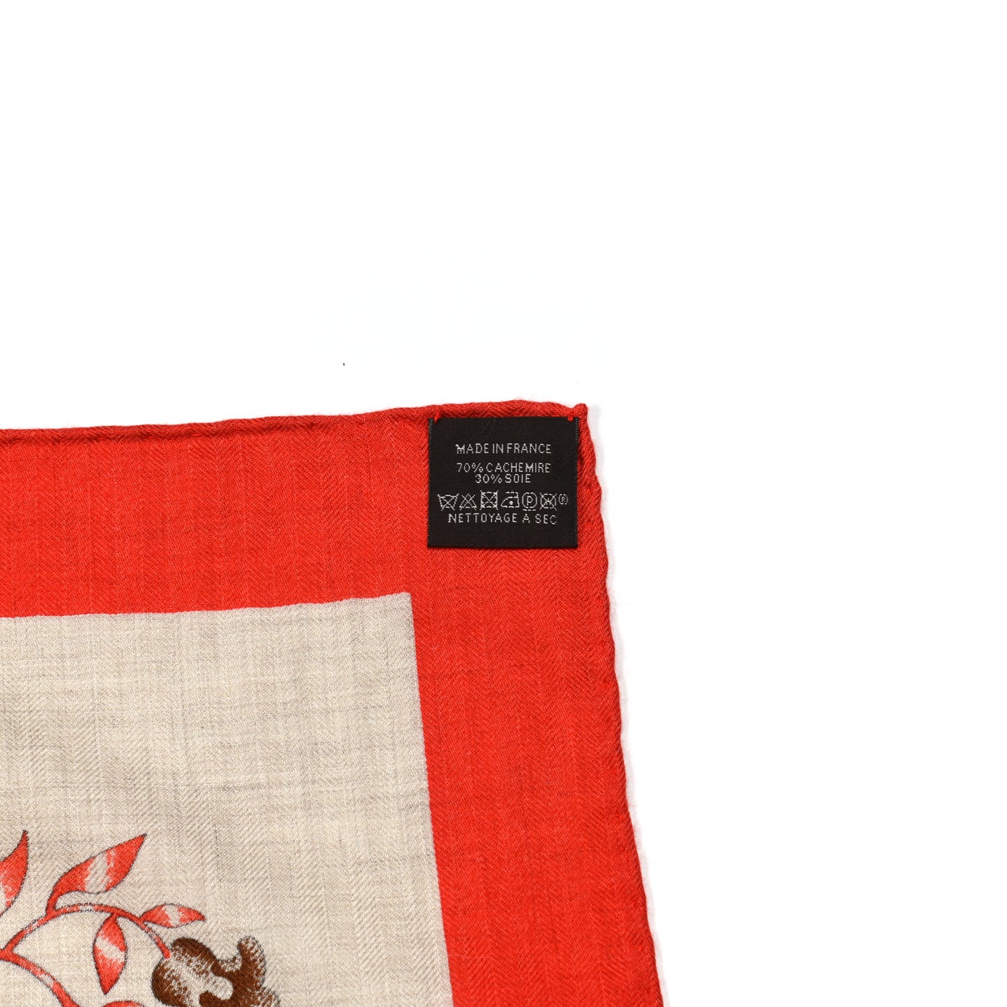 Cashmere Silk En Attendant Ulysse Shawl 140 Naturel Orange Brun