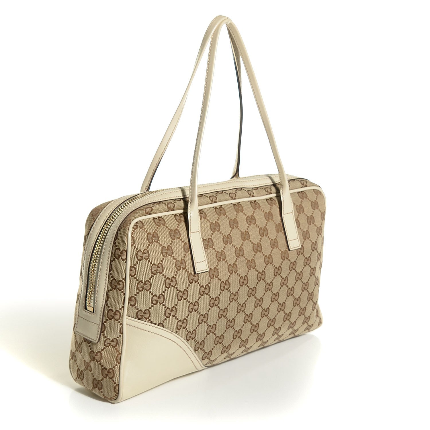 Gucci Monogram New Britt Medium Boston Off White 3 of 9