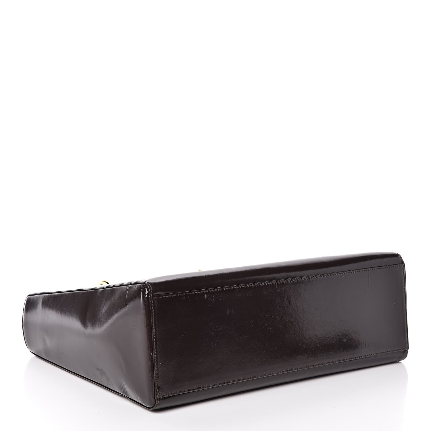 Christian Dior Glazed Calfskin Large Lady Dior Dark Brown 4 of 9