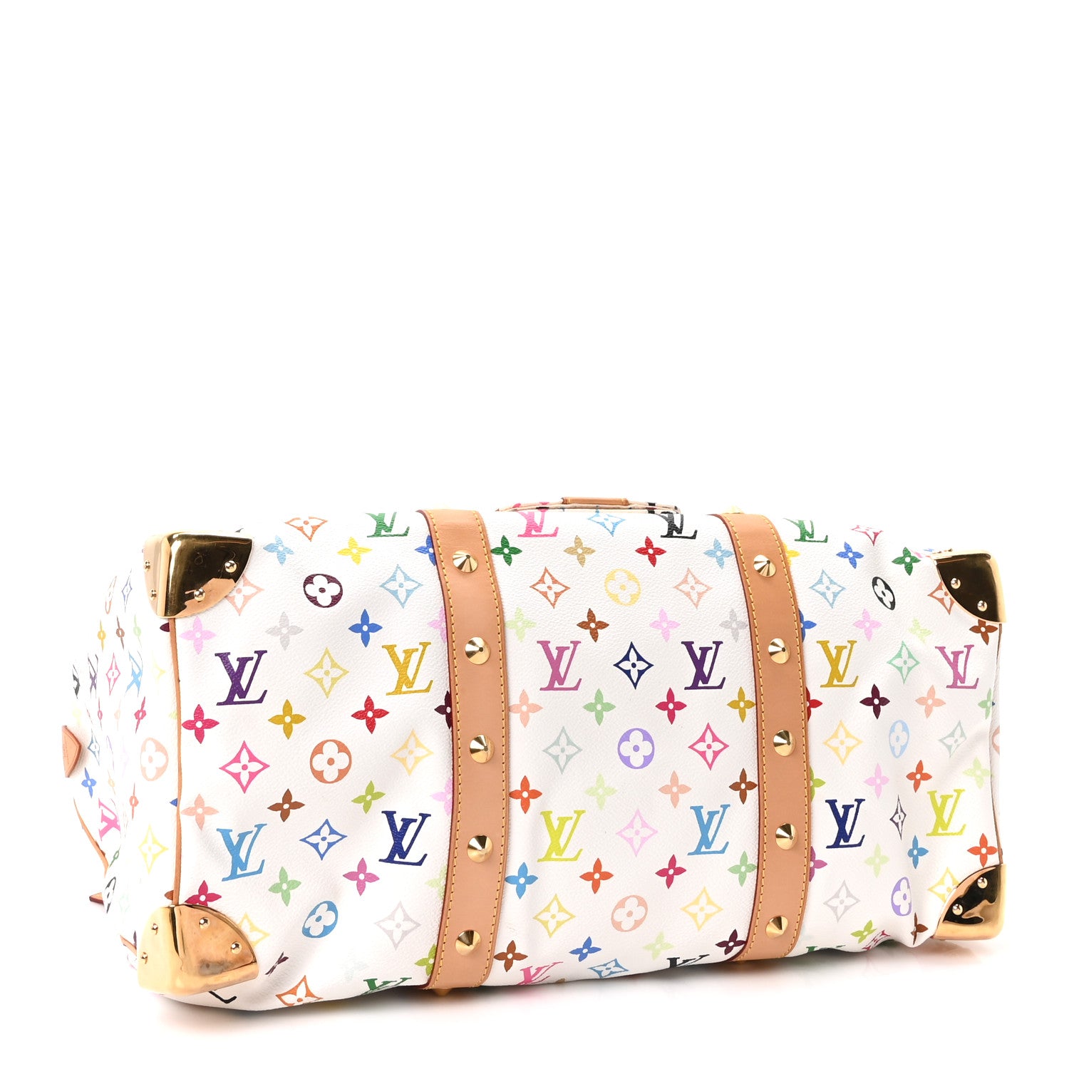 Louis Vuitton Monogram Multicolor Keepall 45 White 4 of 9
