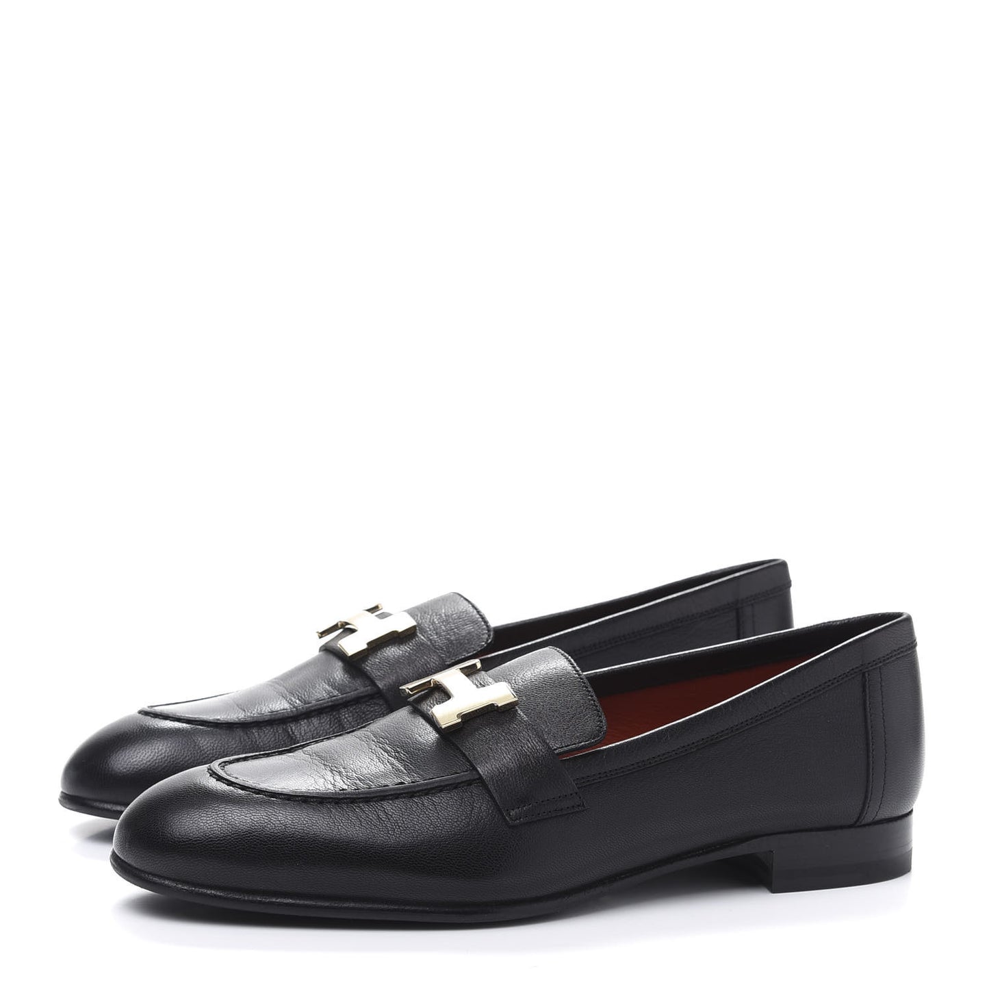 Goatskin Womens Paris Loafers 36 Black