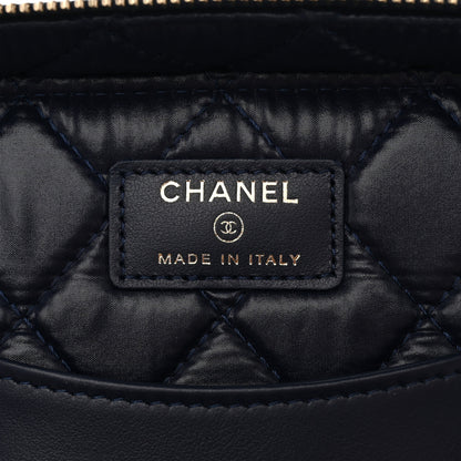 Chanel Caviar Quilted Large Vanity Pouch Navy 7 of 13