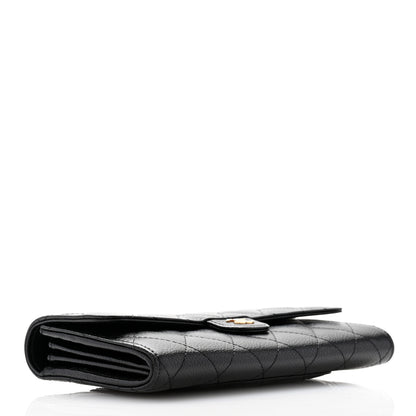 Chanel Caviar Quilted Large Gusset Flap Wallet Black 4 of 9