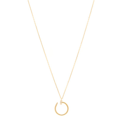 Cartier 18K Yellow Gold Diamond Juste Un Clou Pendant Necklace 1 of 5