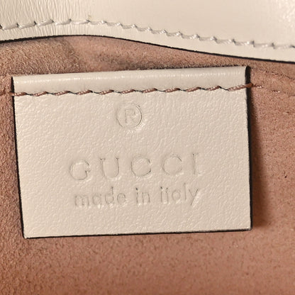 Gucci Calfskin Matelasse Mini GG Marmont Shoulder Bag White 6 of 11