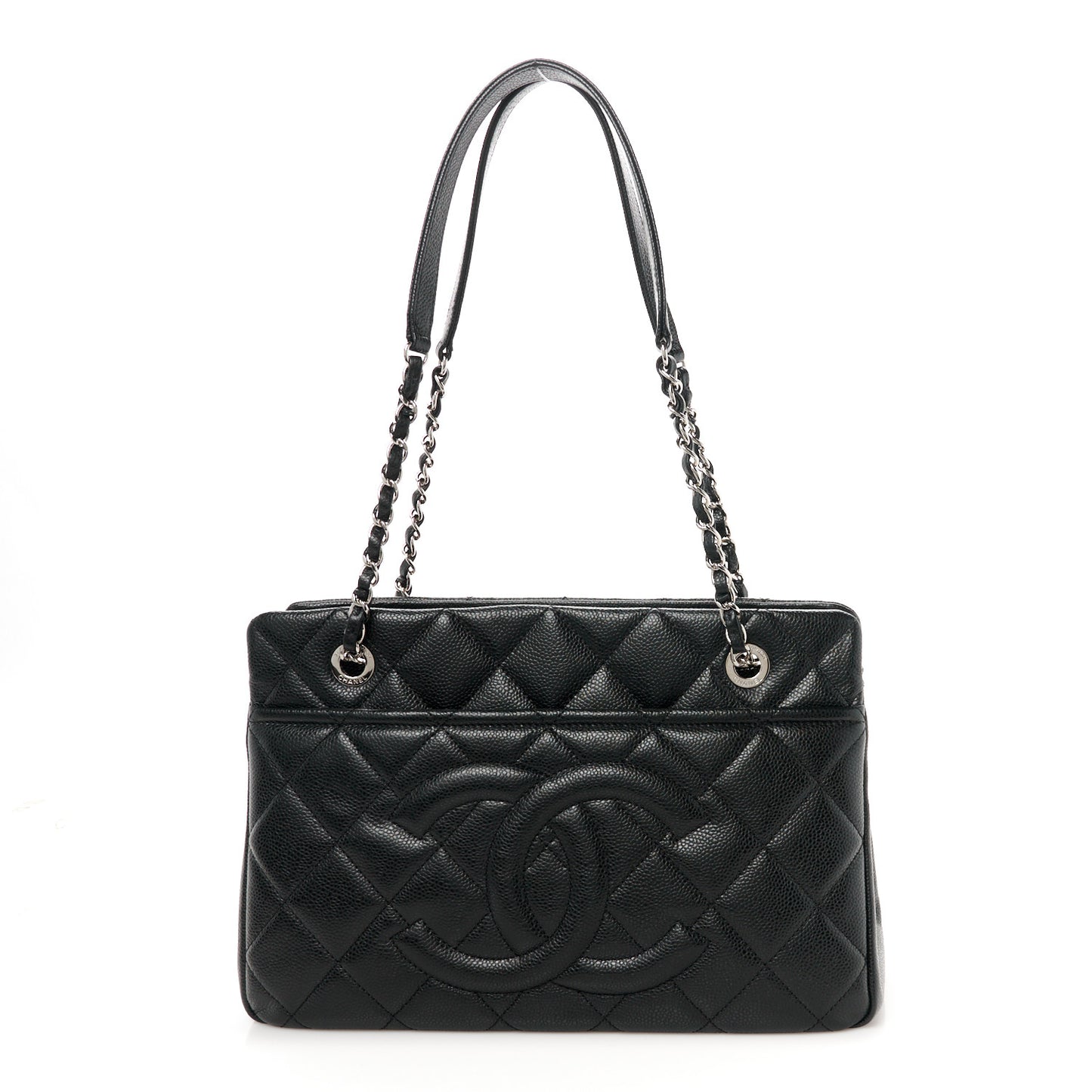 Caviar Quilted Timeless CC Soft Tote Black