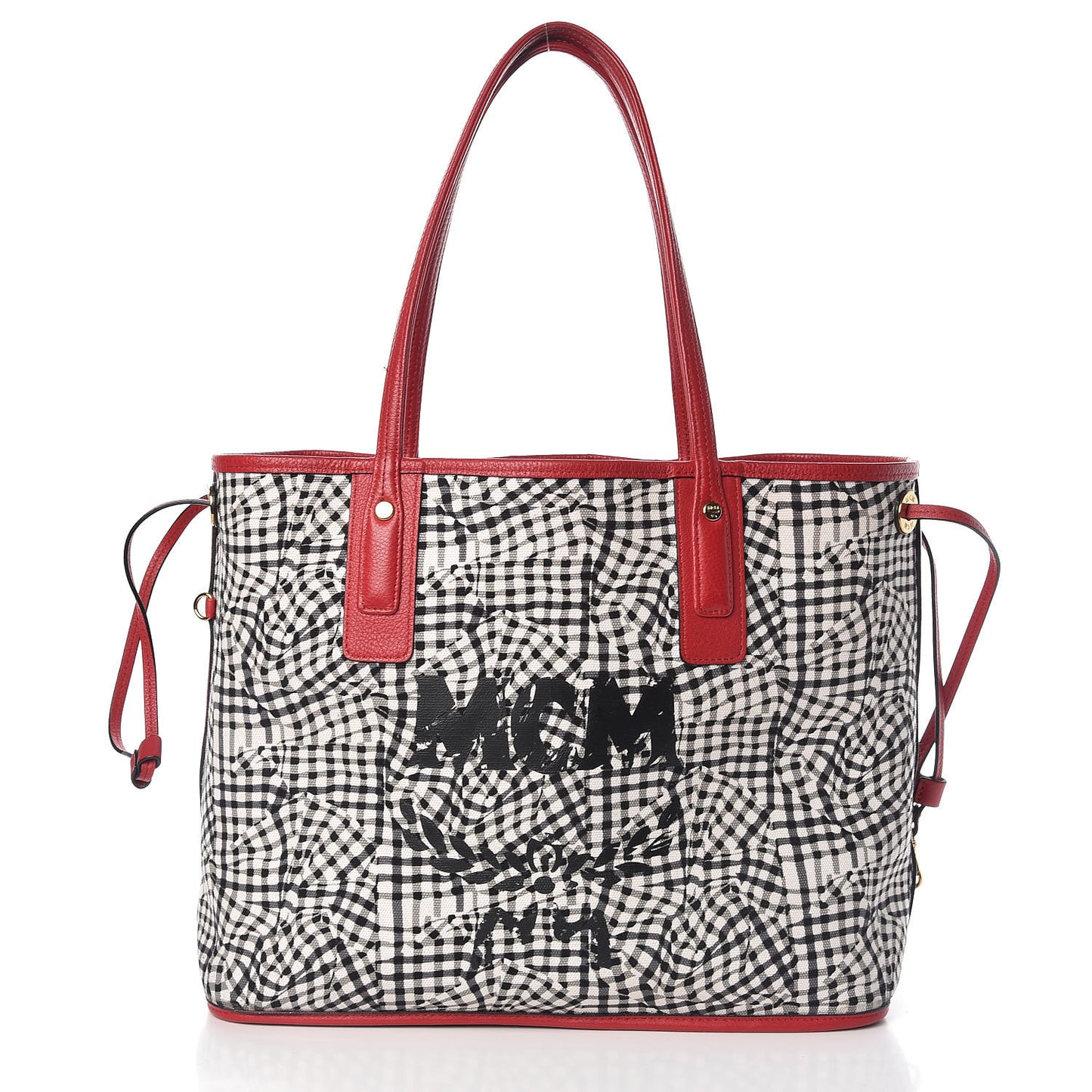 Visetos Medium Liz Reversible Shopper Tote Ruby Red