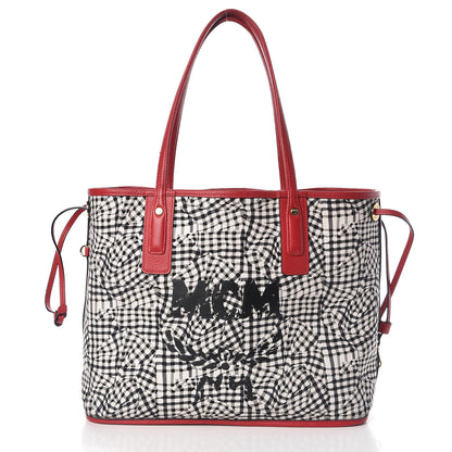 MCM Visetos Medium Liz Reversible Shopper Tote Ruby Red 6 of 12