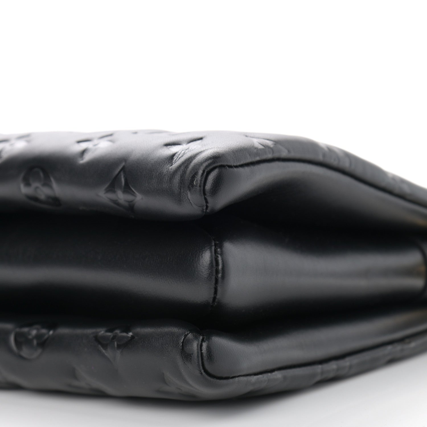 Louis Vuitton Lambskin Embossed Monogram Coussin PM Black 9 of 11
