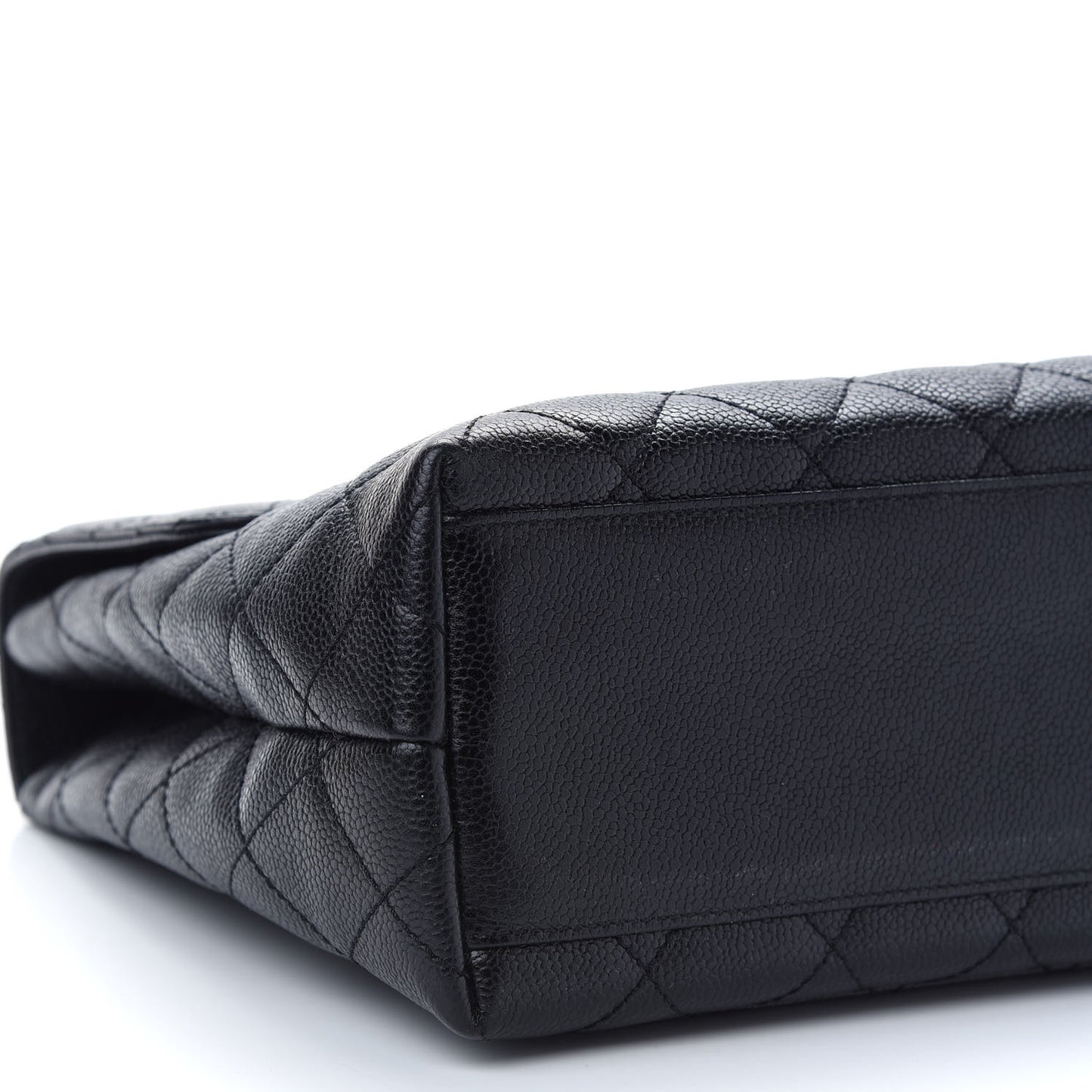 Caviar Quilted Jumbo Kelly Flap Black