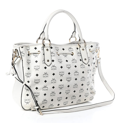 MCM Visetos Drawstring Bag White 3 of 10