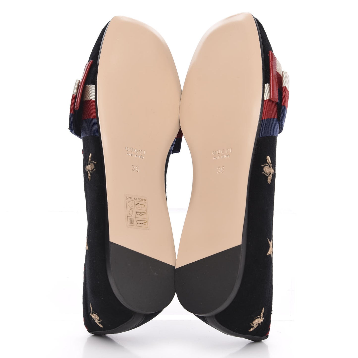 Velvet Bee Star Embroidered Sylvie Bow Loafers 36 Black