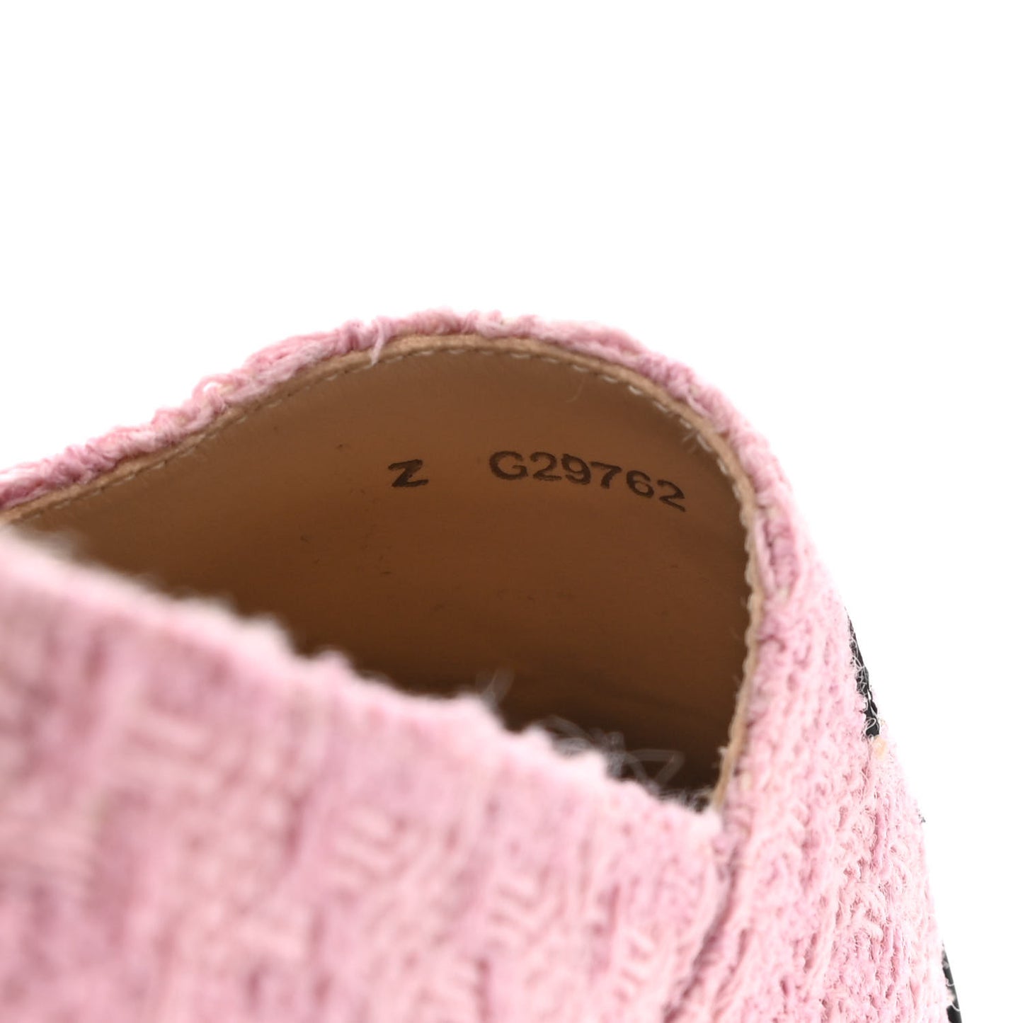 Tweed Patent CC Espadrilles 35 Pink Black