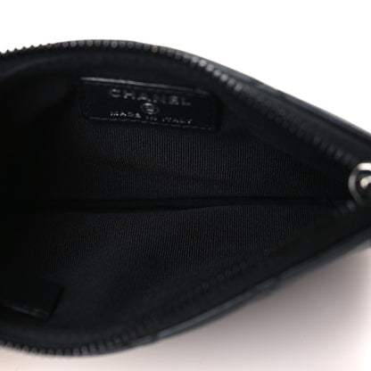 Chanel Pearly Lambskin Quilted Small Cosmetic Case So Black 5 of 8