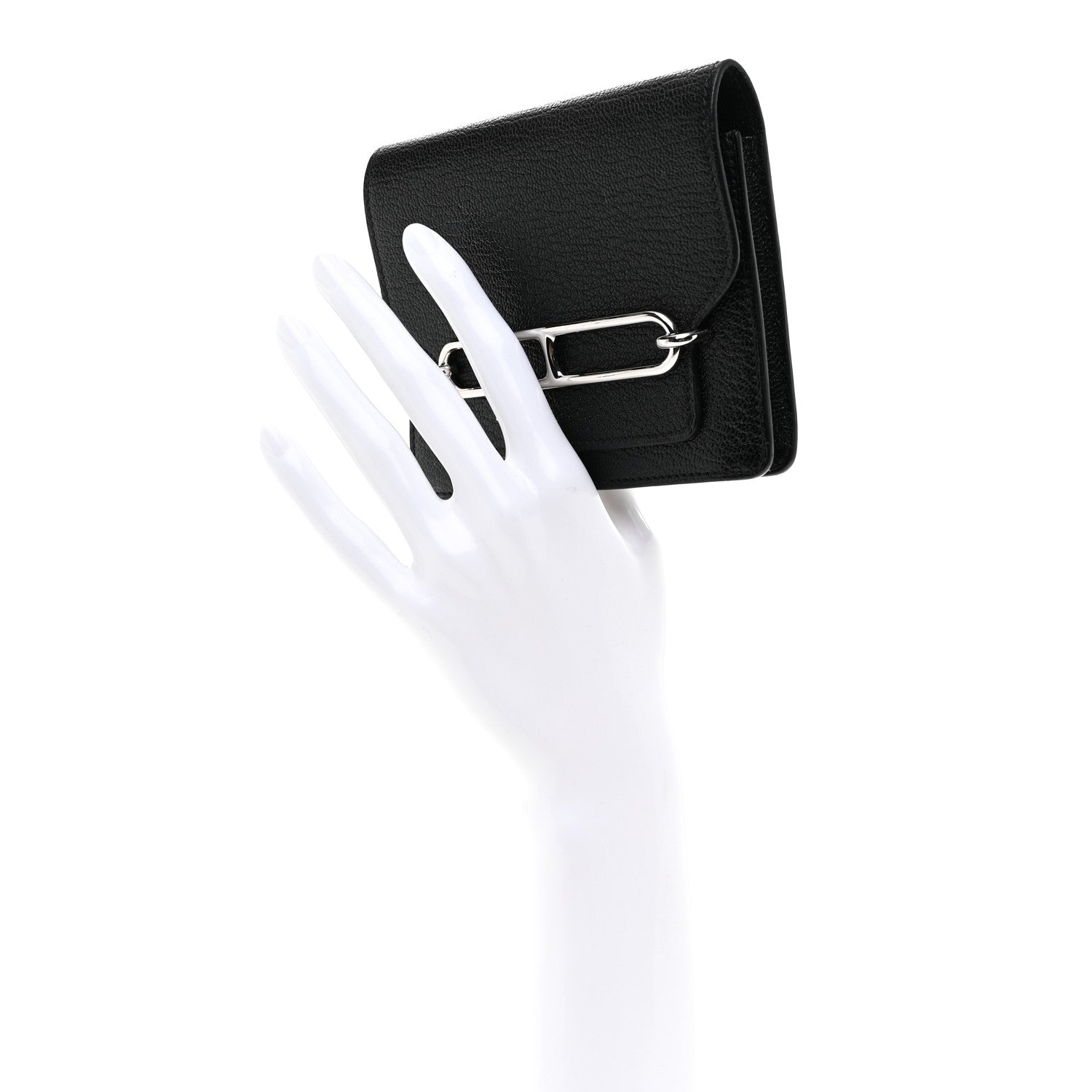 Hermes Chevre Mysore Roulis Slim Wallet Black 2 of 8