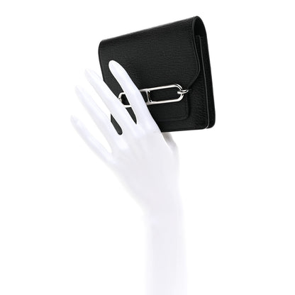 Hermes Chevre Mysore Roulis Slim Wallet Black 2 of 8