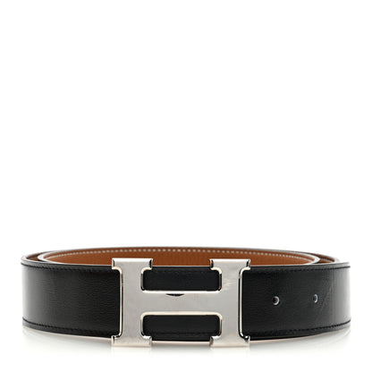 Hermes Box Togo 32mm H Belt 90 36 Black Gold 1 of 4