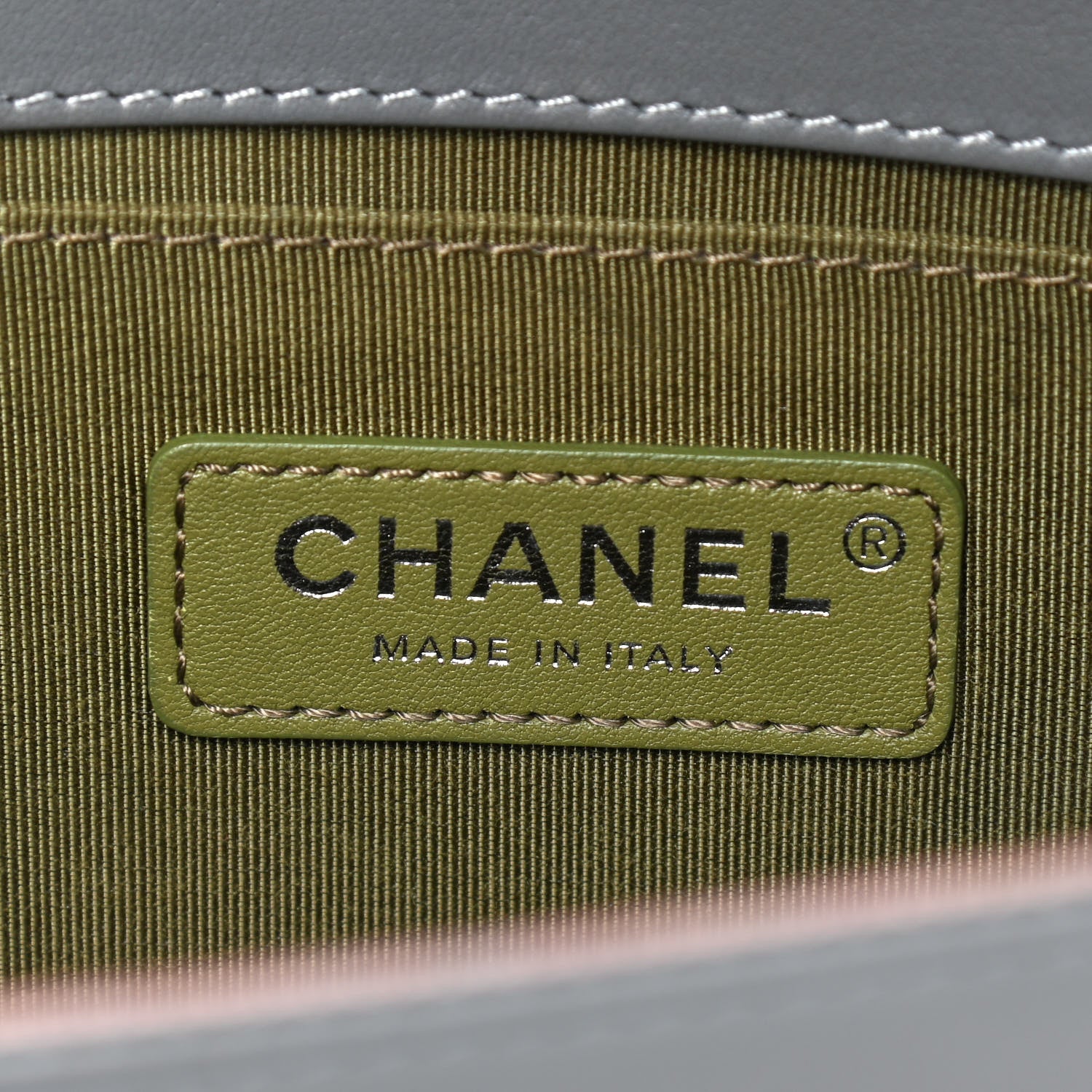 Chanel Lambskin Quilted Medium Boy Flap Grey 6 of 10