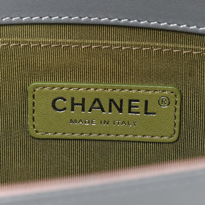 Chanel Lambskin Quilted Medium Boy Flap Grey 6 of 10