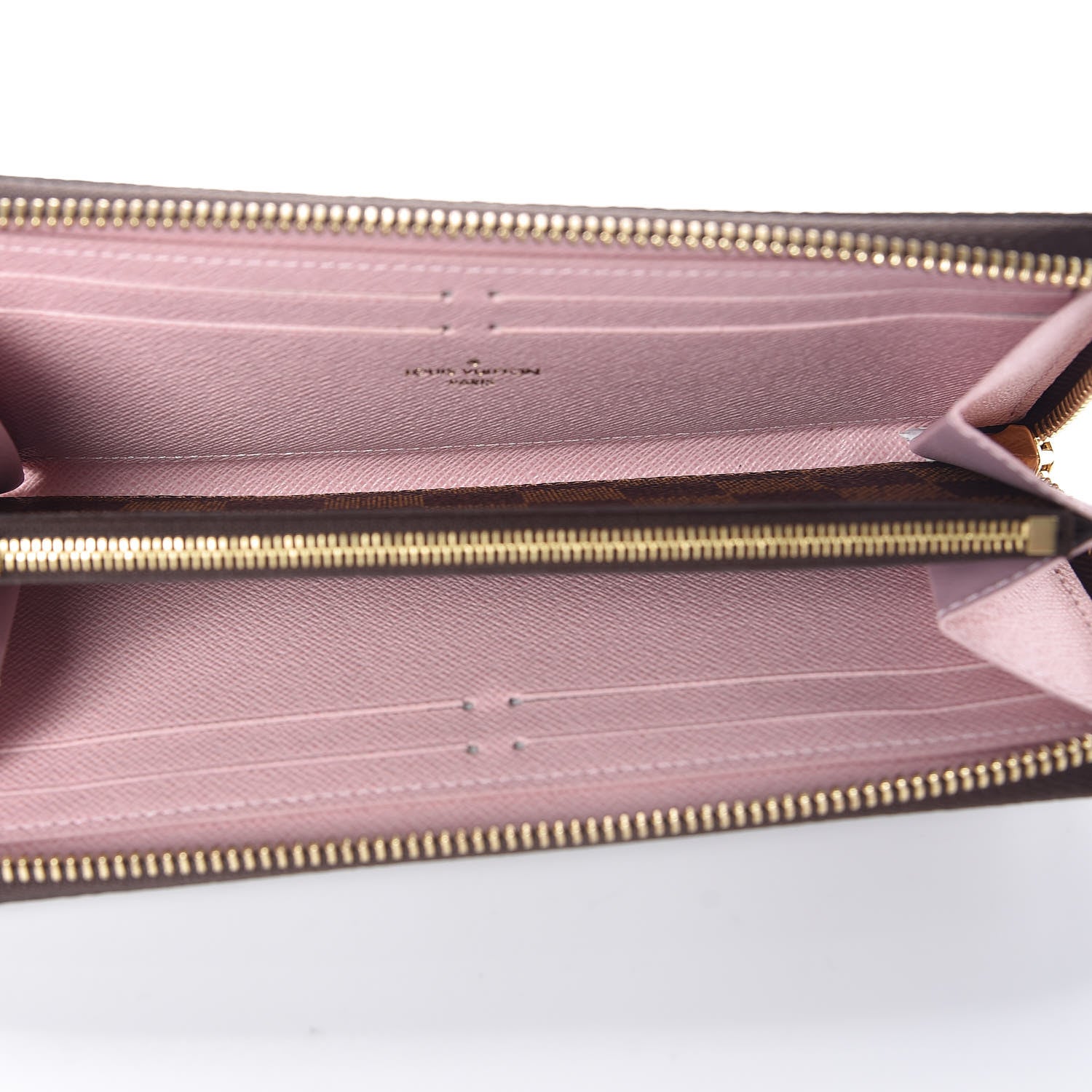 Louis Vuitton Damier Ebene Clemence Wallet Rose Ballerine 5 of 7