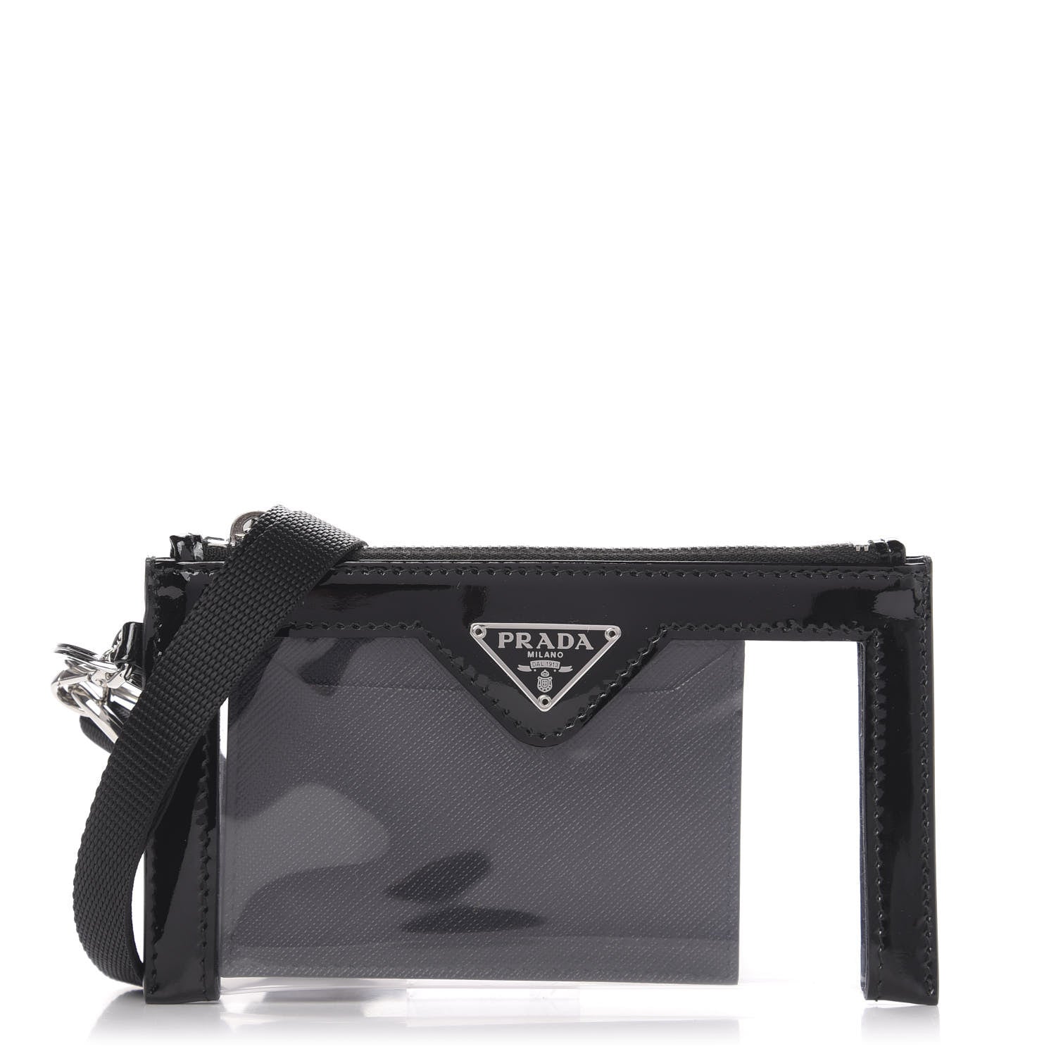 Prada Vernice Plexiglass Card Holder Black 1 of 10