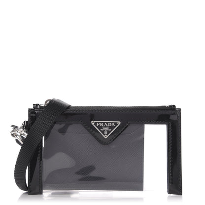 Prada Vernice Plexiglass Card Holder Black 1 of 10