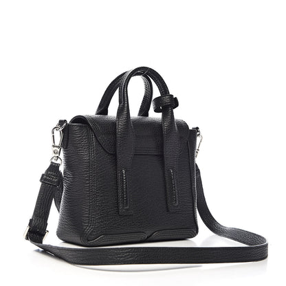 3.1 Phillip Lim 3.1 Textured Calfskin Mini Pashli Satchel Black 3 of 9